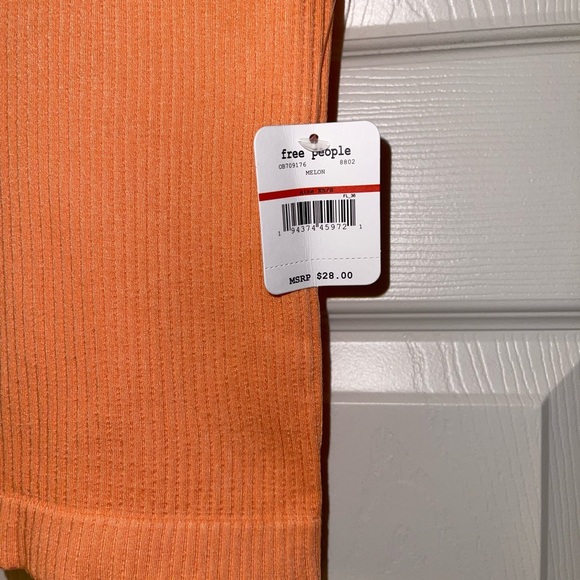 NWT Free People Solid Rib Brami Top Melon - Picture 4 of 7